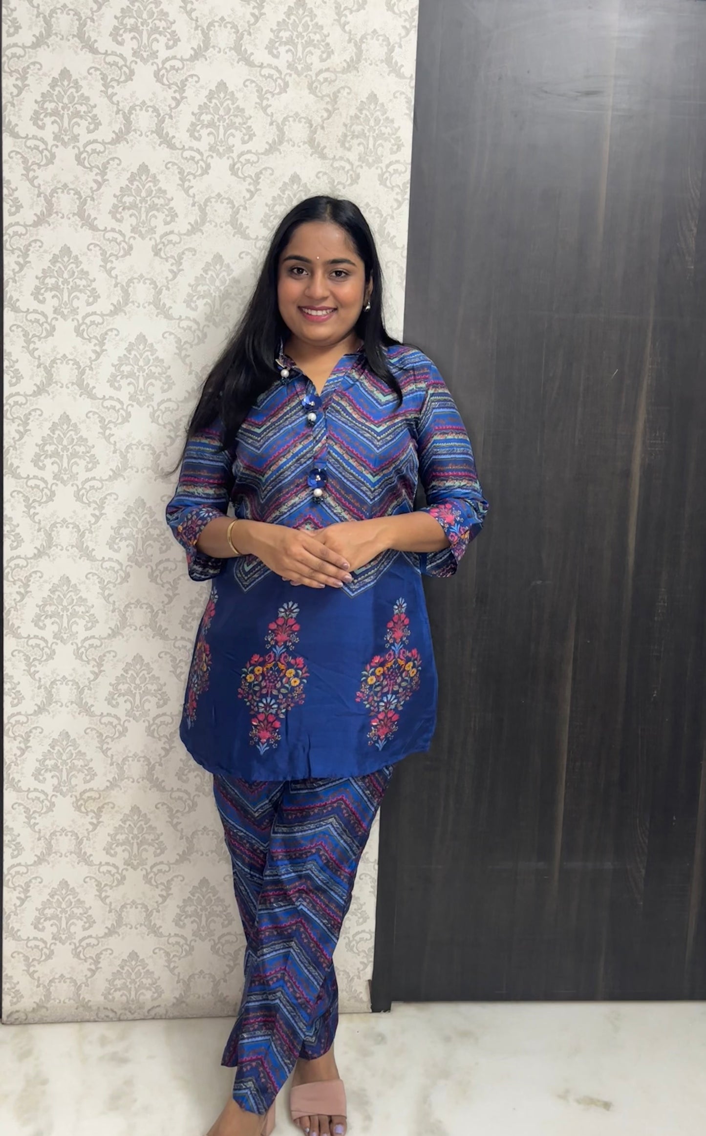 Blue Guldastan Co-ord Set
