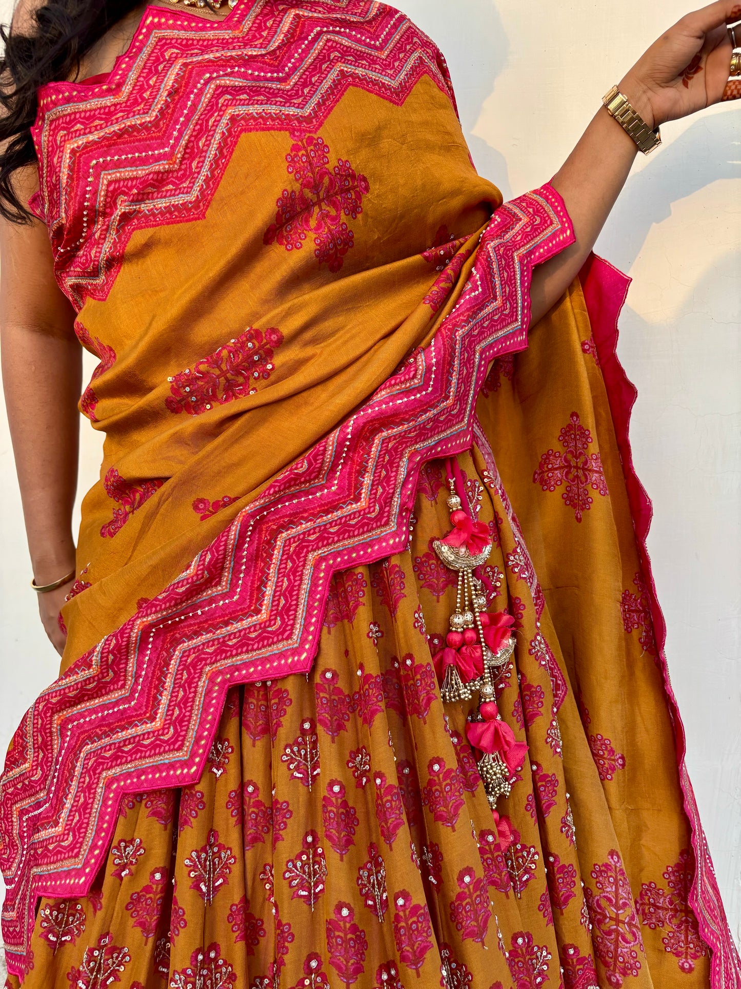 Tyohar Mustard Lehenga Set