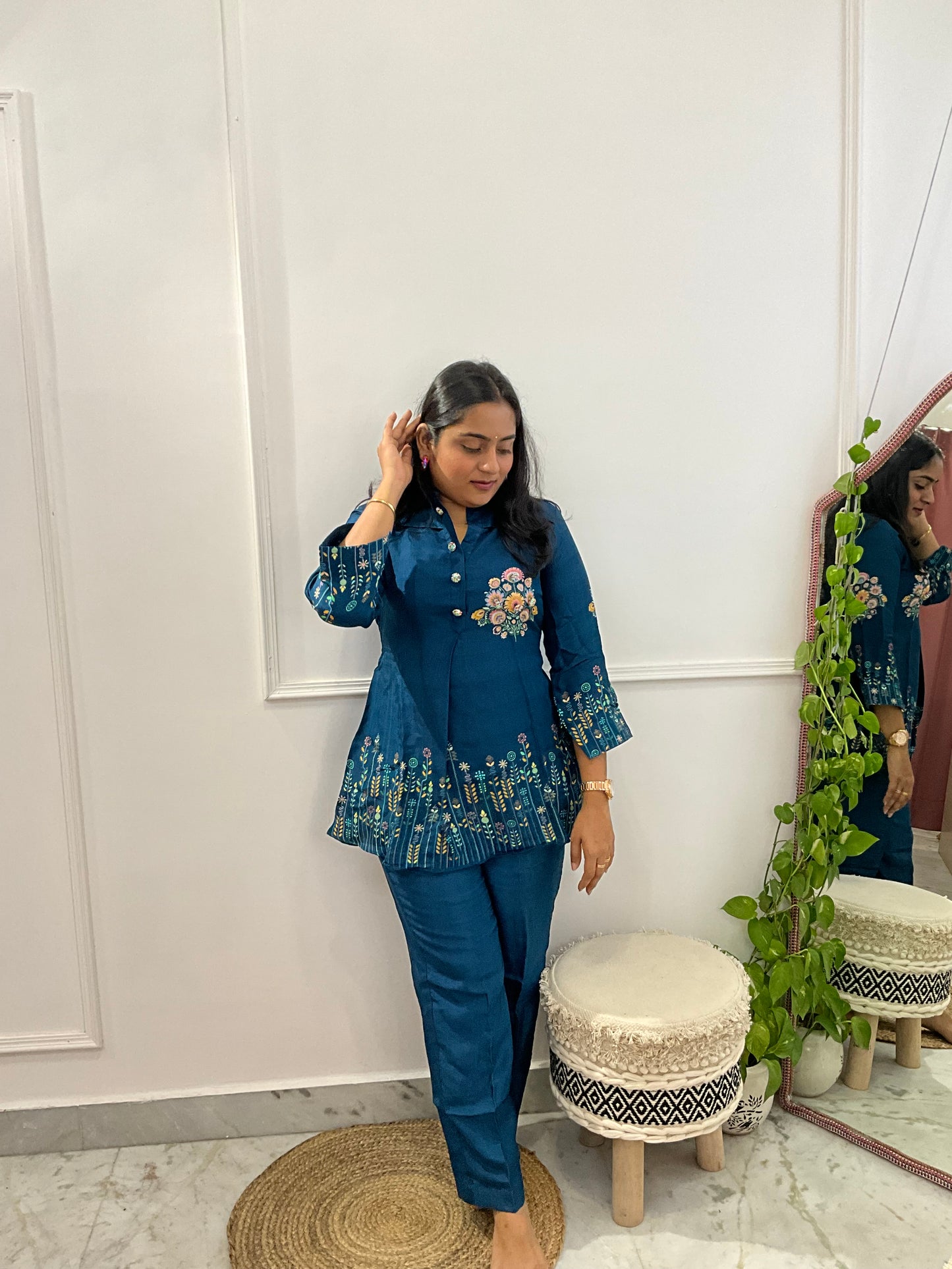 Blue Baghicha Co-ord Set