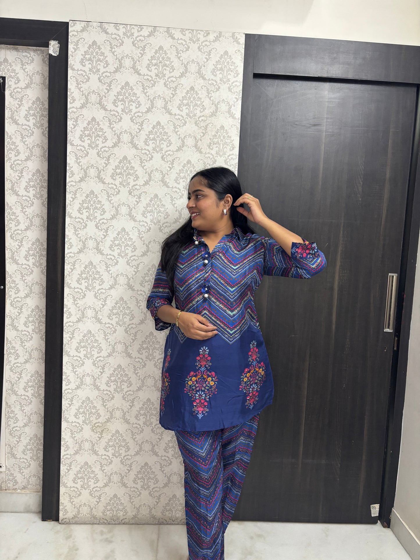 Blue Guldastan Co-ord Set