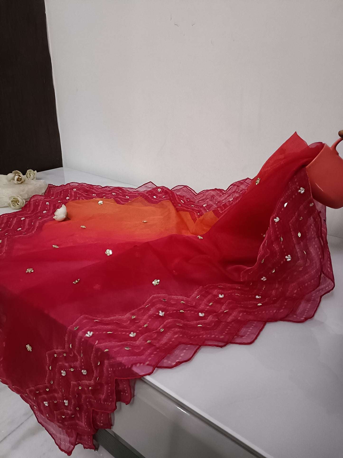Multi-Ombre Heavy Embroidered Dupatta