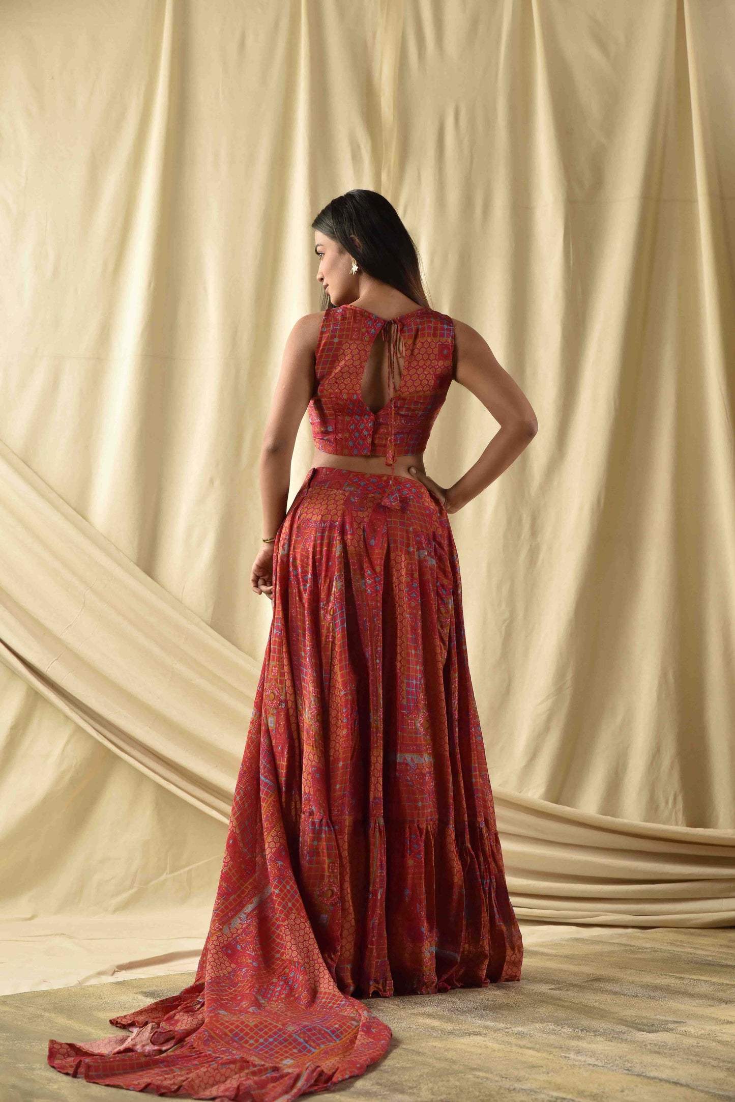 Red Bridesmaid Lehenga
