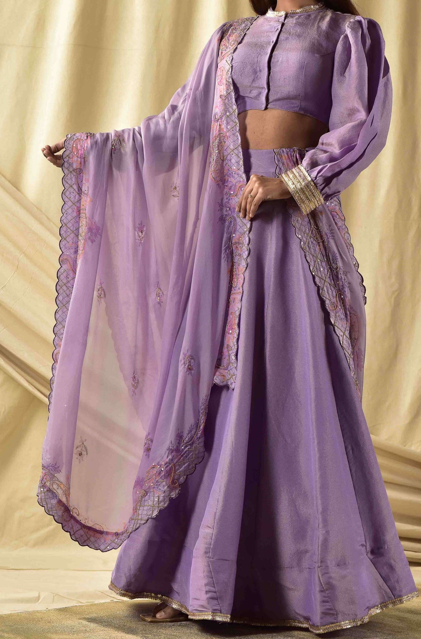 Lavender Butterfly Lehenga set