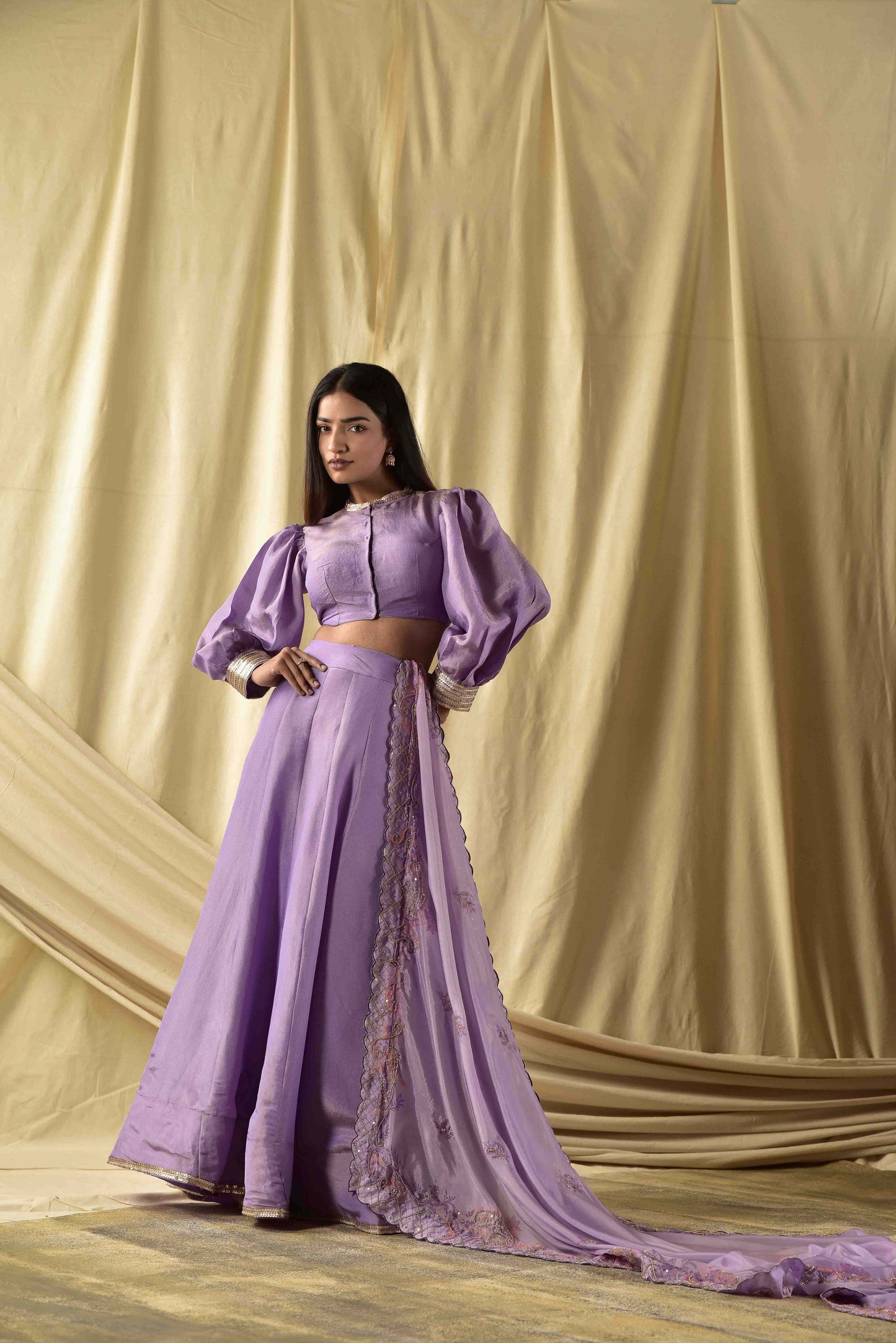 Lavender Butterfly Lehenga set