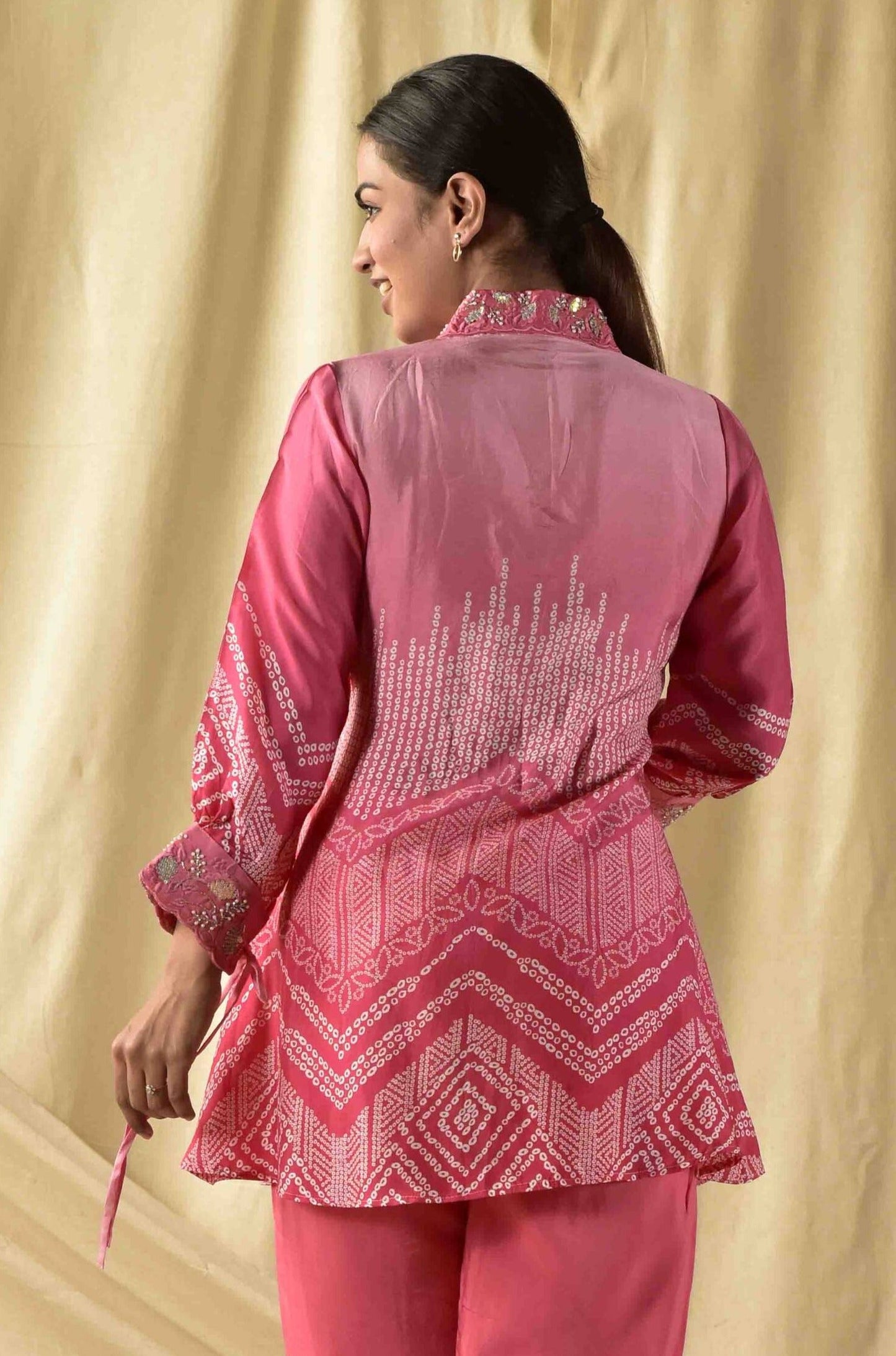 Ombre Pink Bandhej Co-ord Set