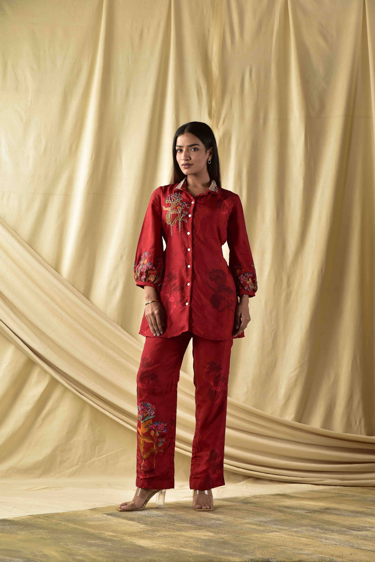 Cherry Red temptation Co-ord Set