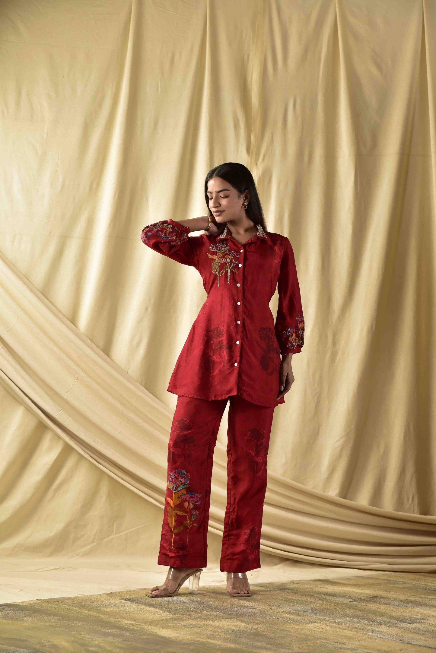Cherry Red temptation Co-ord Set