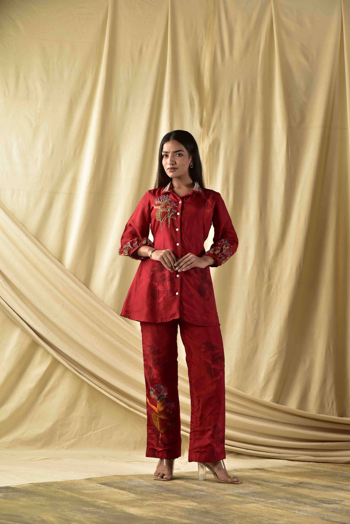 Cherry Red temptation Co-ord Set