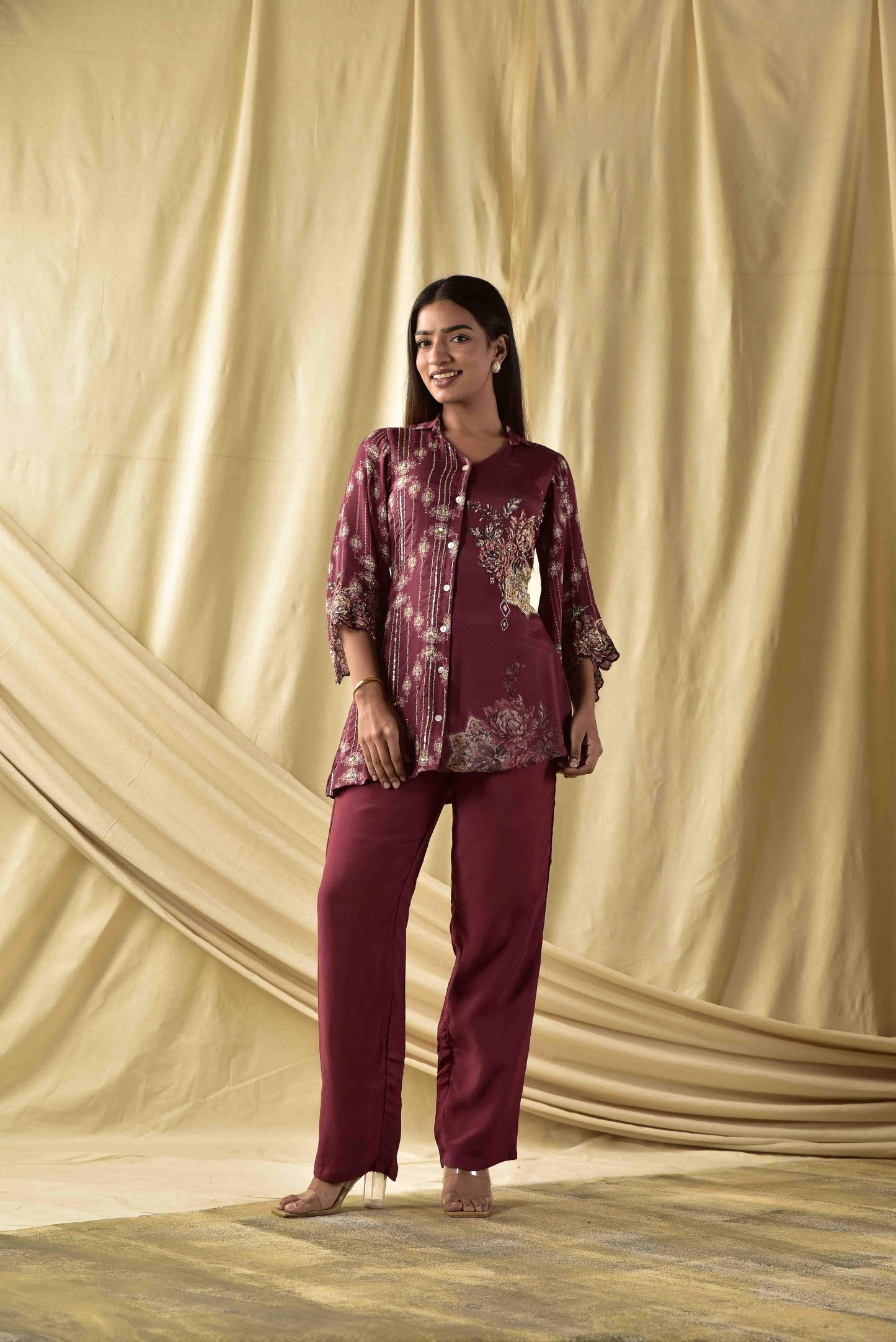 Mauve Floral Co-ord Set