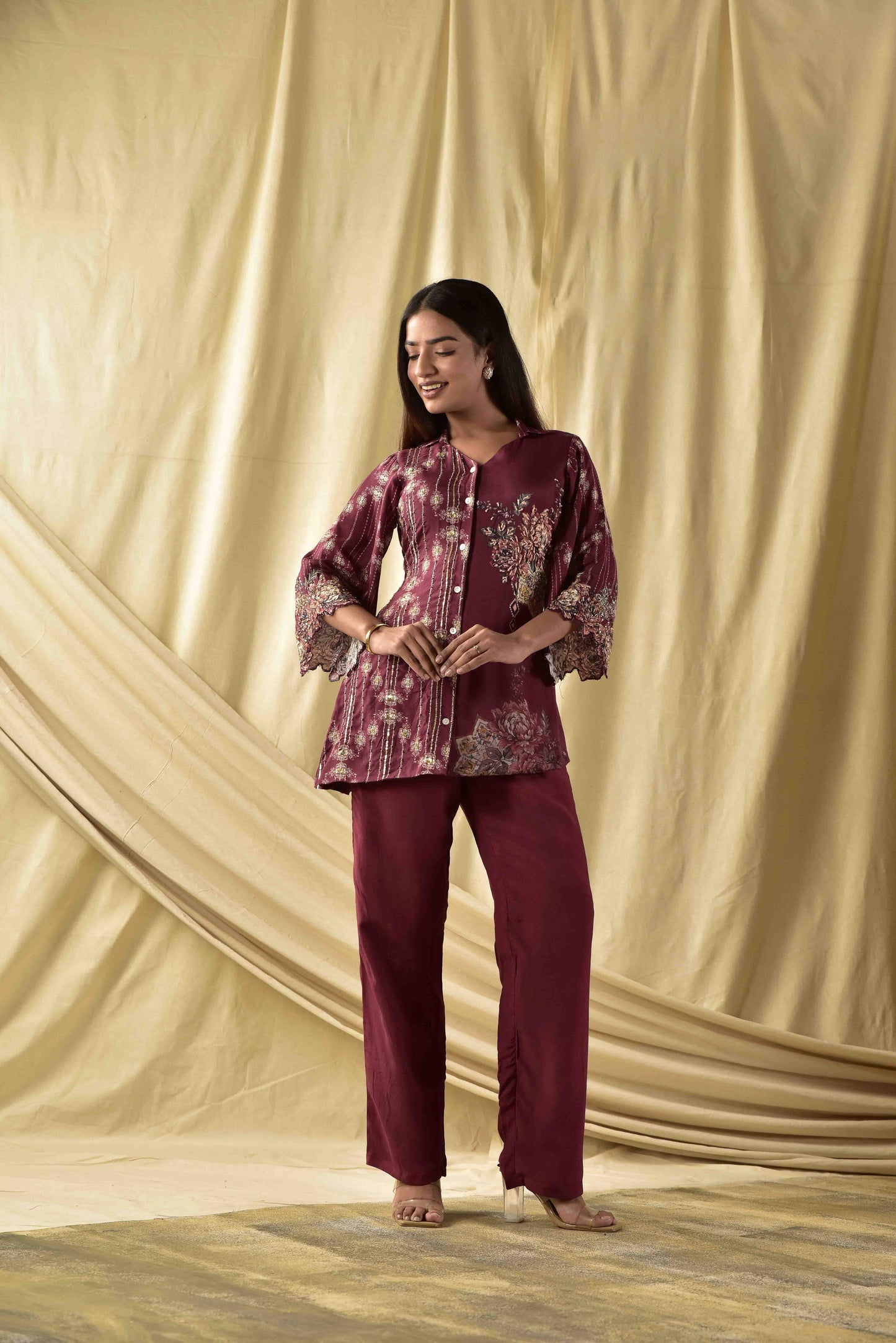 Mauve Floral Co-ord Set