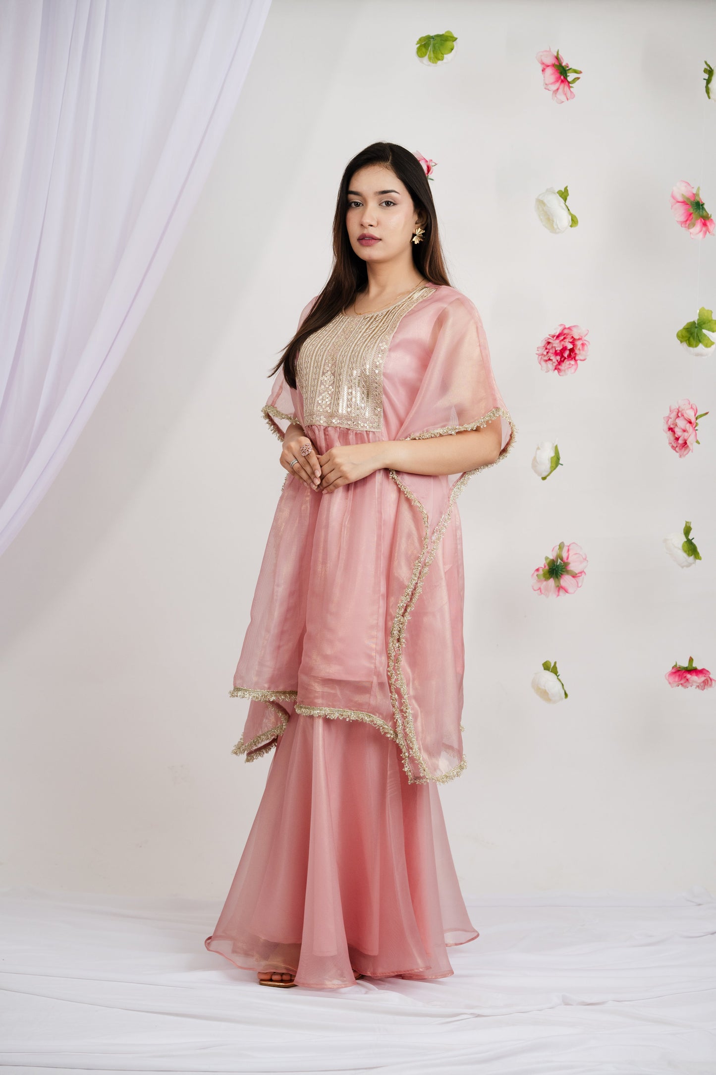 Baby Pink Princess Sharara Set