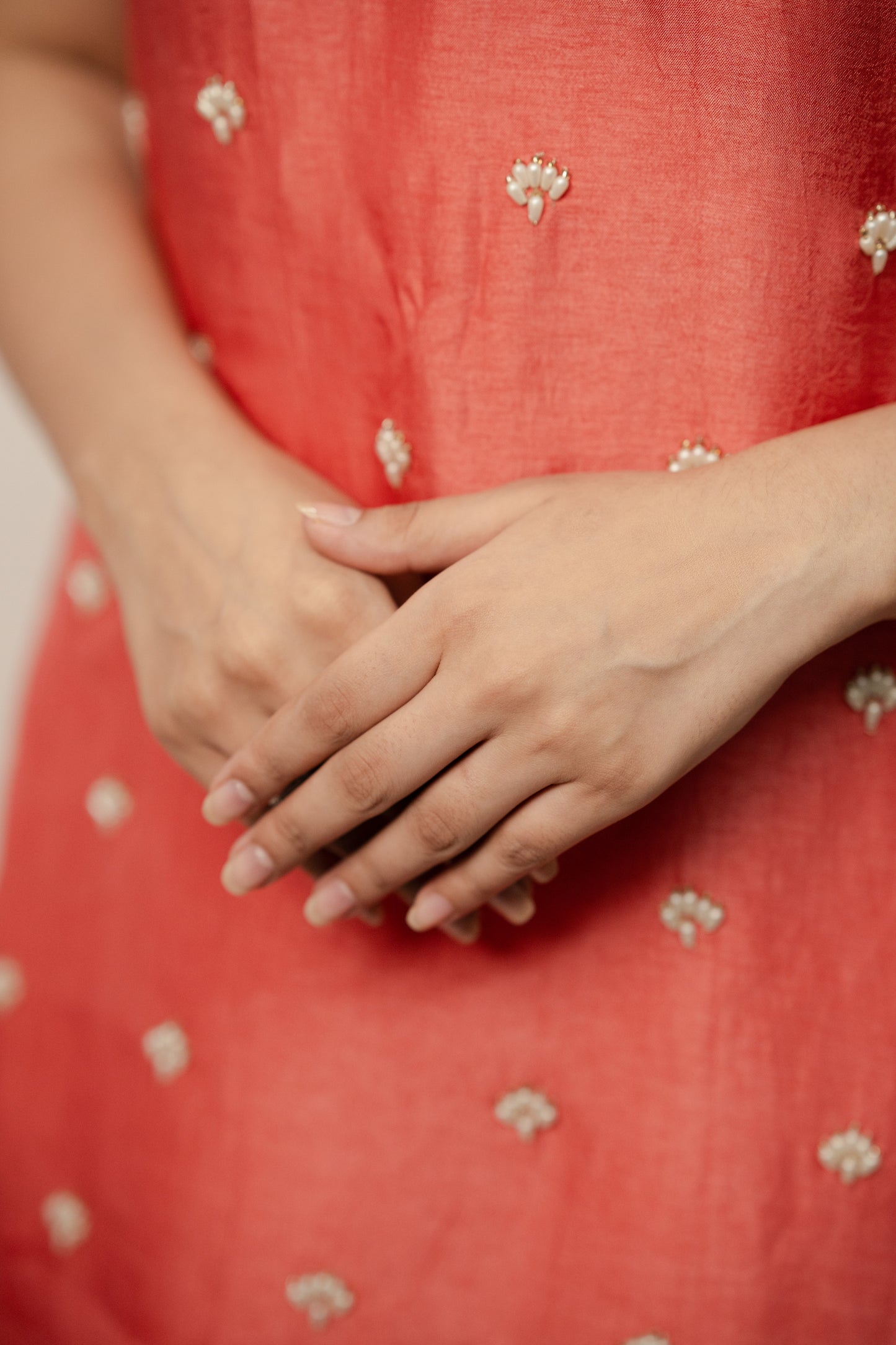 Coral Ombre Sharara Suit Set