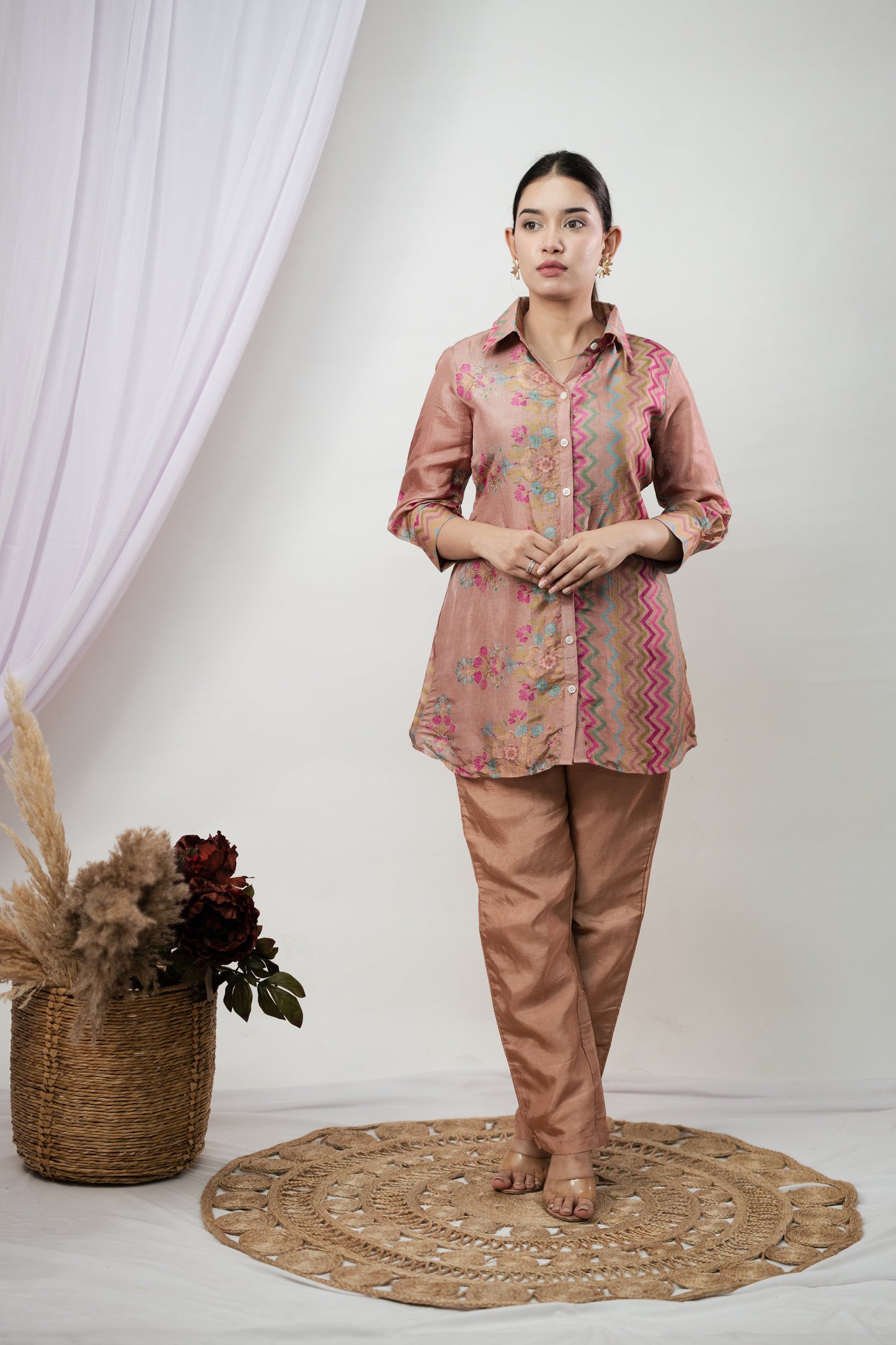 Beige Guldastan Co-ord Set