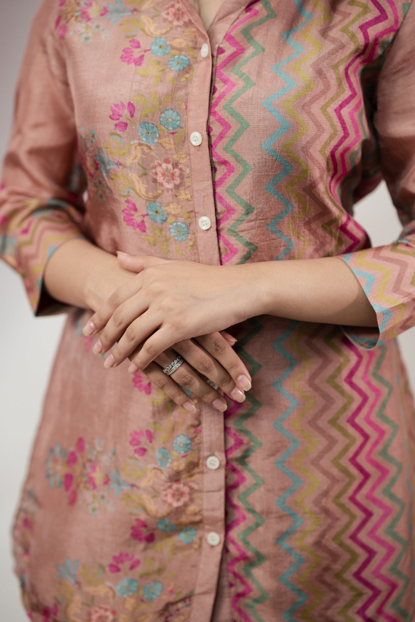 Beige Guldastan Co-ord Set