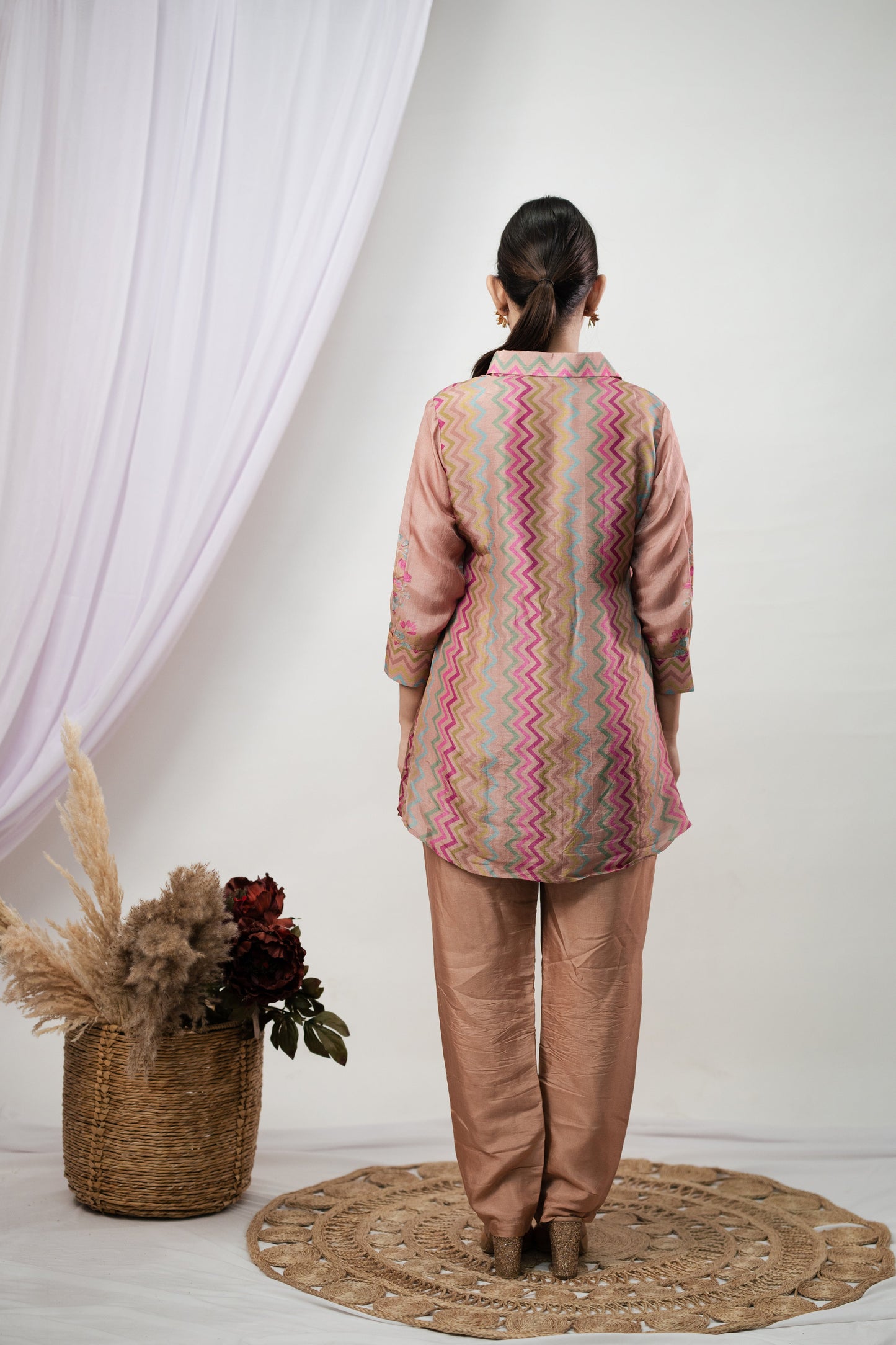 Beige Guldastan Co-ord Set