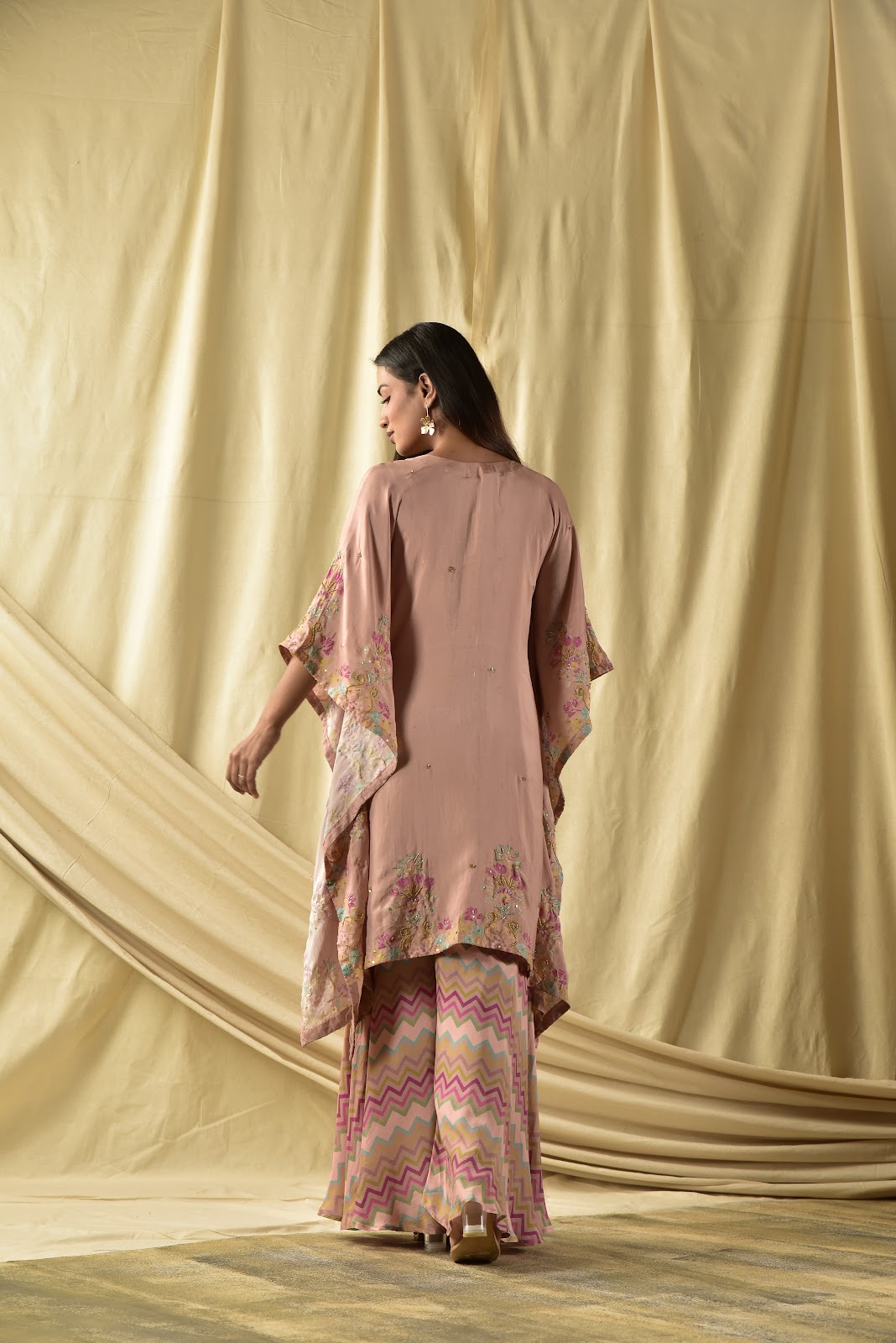 Beige Guldasta Kaftan Set