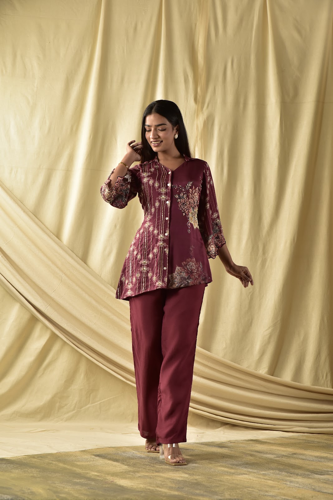 Mauve Floral Co-ord Set