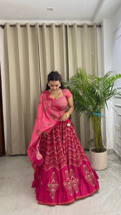 Pink Guldastan Lehenga Set