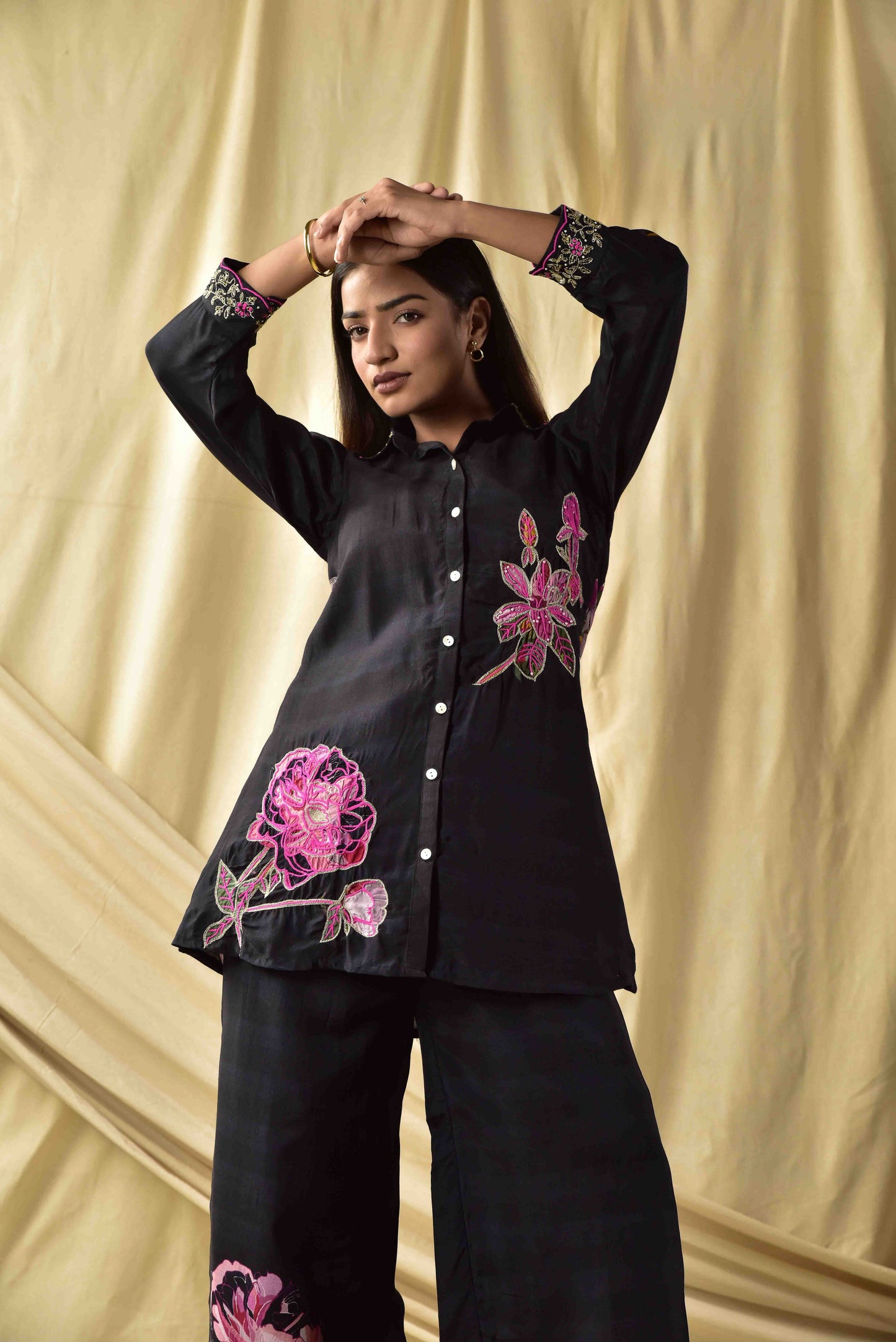 Black Floral Printed Co-ord set