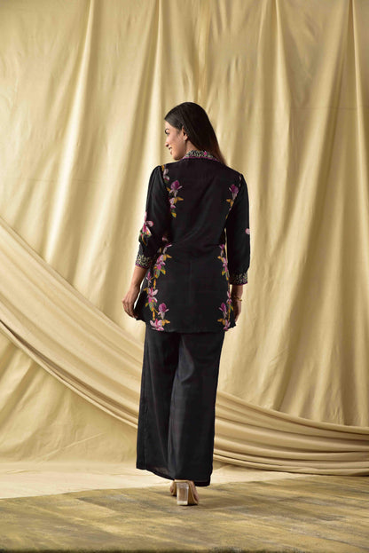 Black Floral Printed Co-ord set