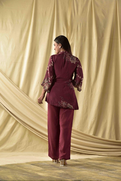 Mauve  Floral Co-ord Set